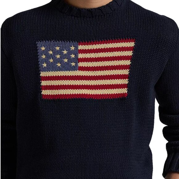 Polo Ralph Lauren Boy's Crewneck Flag Sweater - Picture 2 of 10